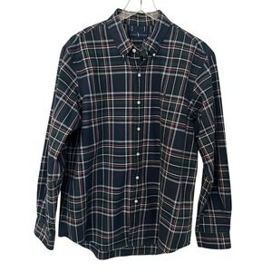 Men's Polo Ralph Lauren Oxford Green Blue Plaid Button‎ Down Shirt XL